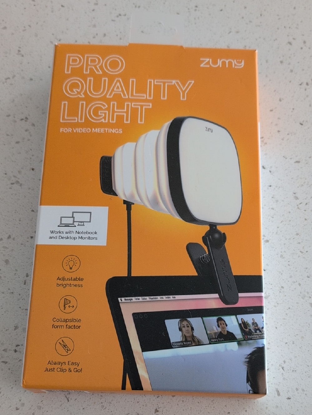 Zumy Pro Quality Light - White Clip-On Video Light